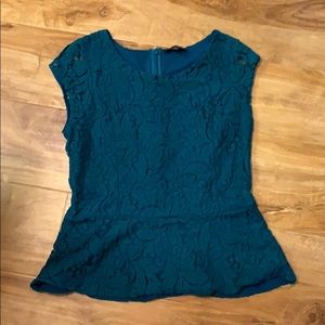 Lace peplum top